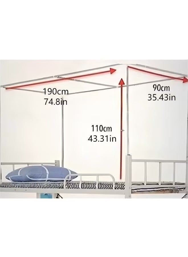 Bed Canopy Tents Curtain,Sleep Tents for Indoor Portable Light Reducing,  Anti-Mosquito and, Light Blocking, Privacy Protection, Easy Installation Design,  Suitable for Single Bed, Bunk Bed, School Dormitory - Image 3